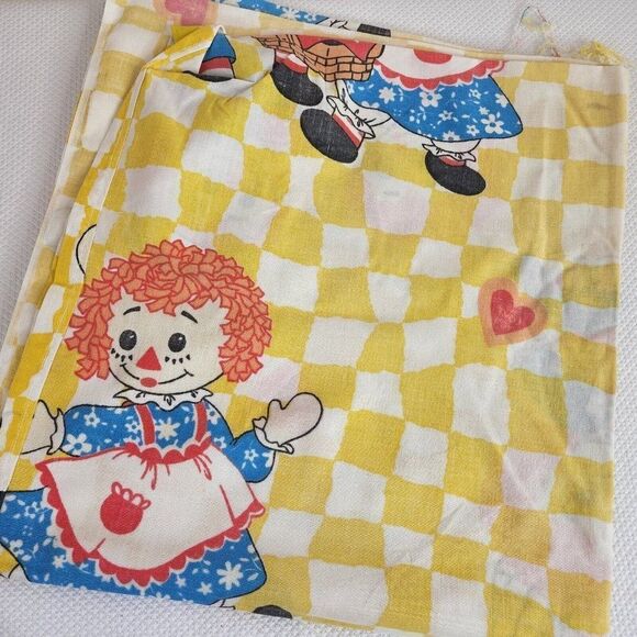 Vintage Raggedy Ann & Andy Flat Sheet Cutter Bobbs Merrill Crafting - Picture 1 of 4
